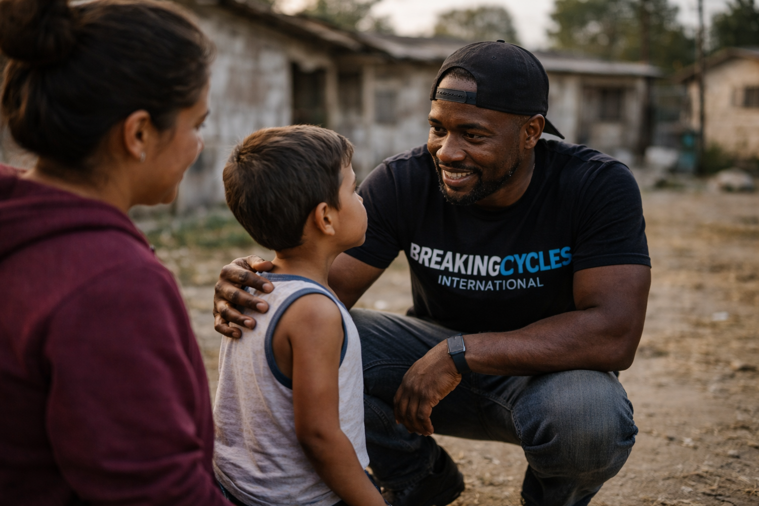 Mentor talking to a child